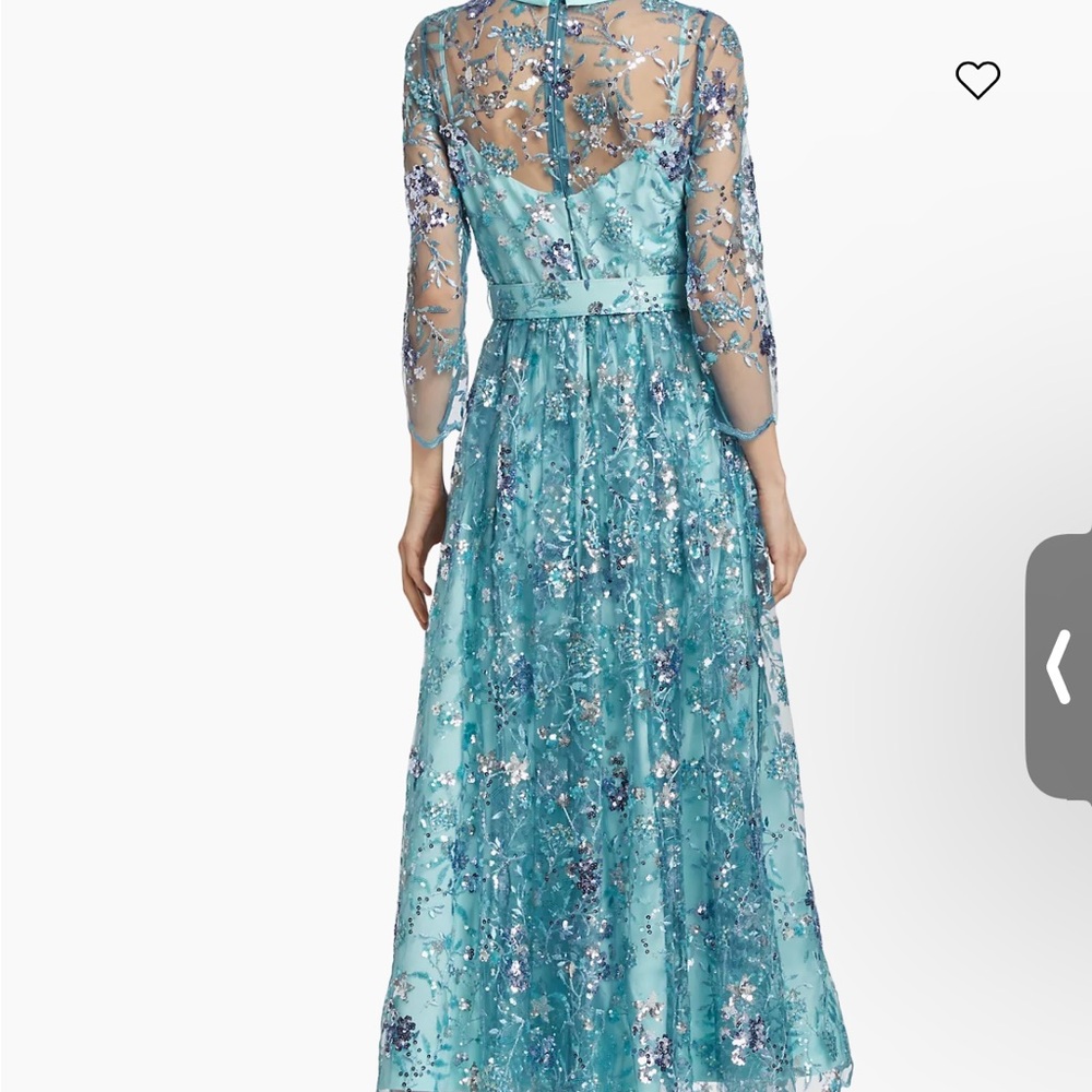Badley Mischka blue multi midi gown - Picture 5 of 6